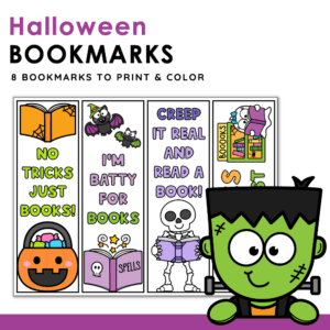 Printable Halloween October Fall Bookmarks for Kids