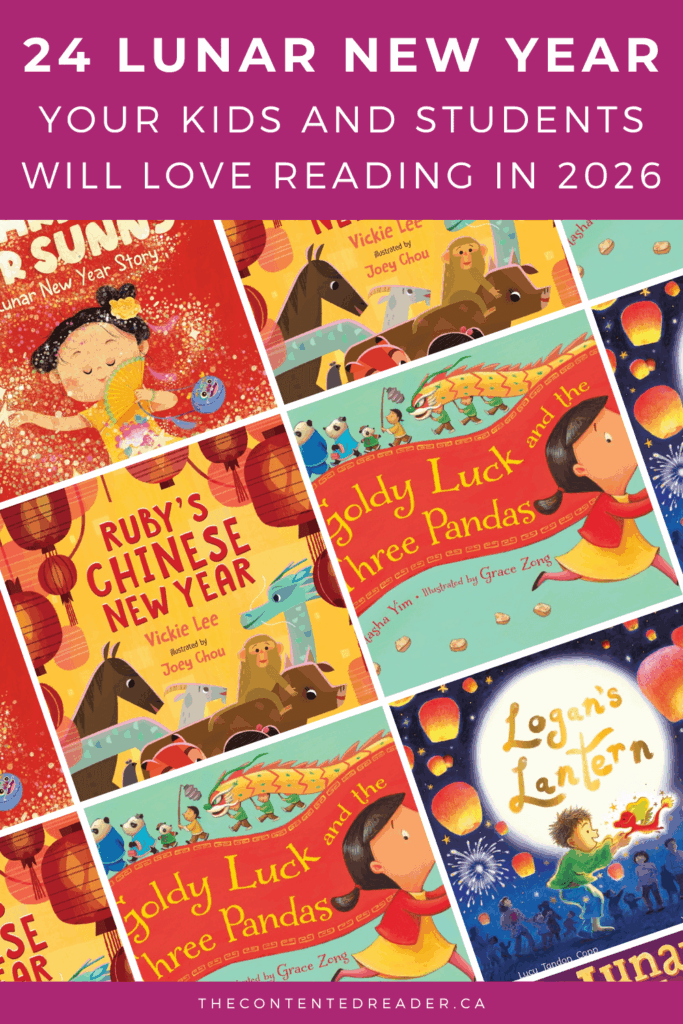 Lunar New Year Books for Kids Pinterest Image